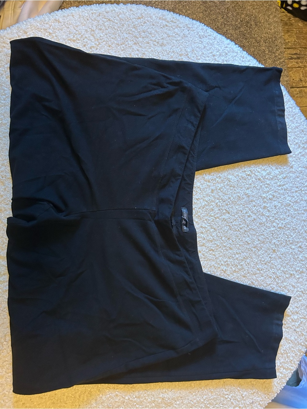 Eileen Fisher Black Straight-Leg Pants